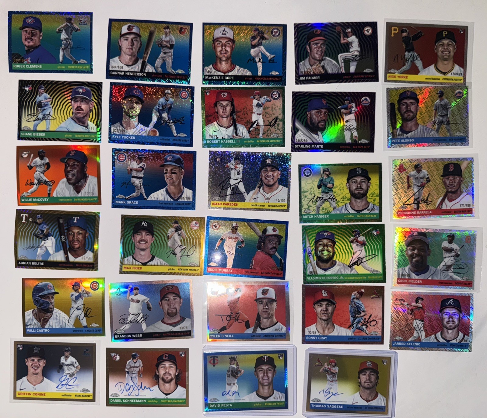 2025 Topps Chrome Platinum Baseball Auto And Numbered Cards Lot Of 29 /10-/499