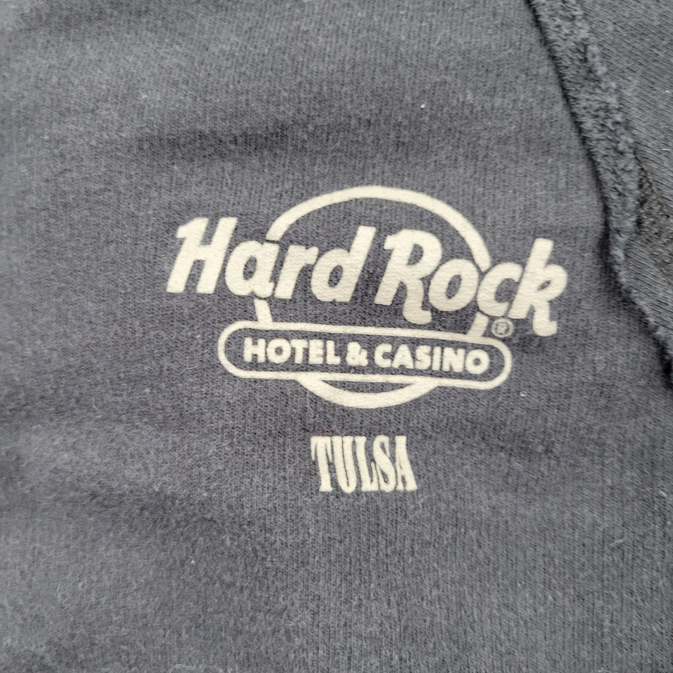 Hard Rock Hoodie Womens Large Black Born To Rock Graphic Tulsa Oklahoma Casino - Image 4 of 4