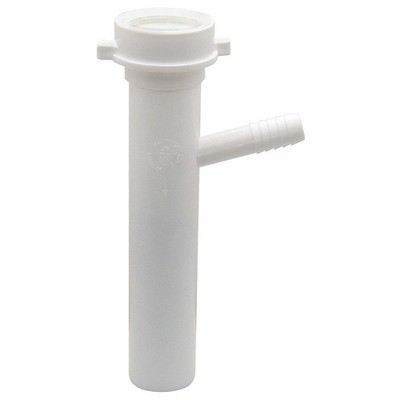 PPG 52949W for PlumbMaster 1-1/2 X 8 White Plastic Slip Joint 3/4 Branch Tail