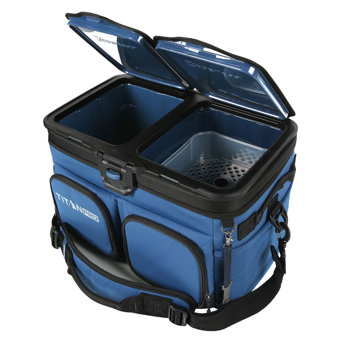 Titan PRO by Arctic Zone 48 Can Triple Zipperless Cooler Blue or