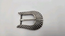 VTG Signed DM Douglas Magnus Sterling Silver Starburst 1  Fit Belt Buckle