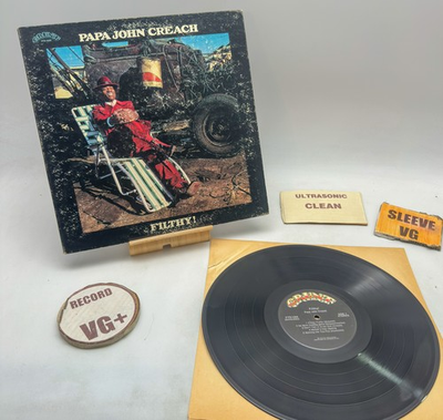 #ad Papa John Creach Filthy VG VG Ultrasonic Clean 1972 Vinyl Record $6.50