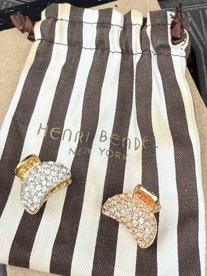 Henri Bendel NYC Swarovski Crystals Hair Clips Set Gold  display picture 1