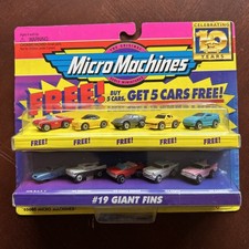 1997 Galoob Micro Machines 10th Anniversary #19 Giant Fins Plus Five Bonus Cars