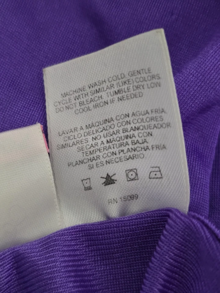 Vintage Classic Elements Nightgown Womens Small Royal Purple Nylon Lace Trim - Image 4 of 4