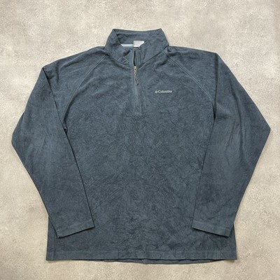 Columbia Fleece Herren XL Quarter Zip Outdoor Pullover Pulli, Navy
