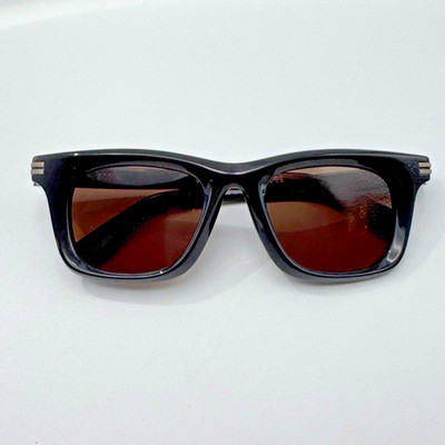Ermenegildo Zegna Sunglasses EZ0270-F 20E Black Square Frame Brown Lens 52mm New