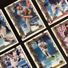 2025 Topps Holiday Baseball BASE set #1-200 Complete your Set - You Pick Card