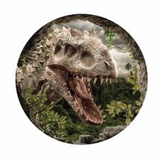 Essbarer Tortenaufleger Dinosaurier in H&ouml;hle Oblaten- oder Zuckerpapier