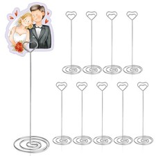 Table Number Holders 10Pcs - 8.75 inch Heart Shaped Place Card Holder Tall Ta