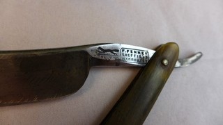 6/8 F. Fenny "Tally Ho" Wedge Profile Straight Razor pre 1850 horn