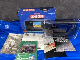 SEGA Game Gear Handheld System - Black With Box, Manuals and Acrylic Case