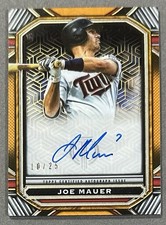 2023 Topps Tribute Iconic Perspectives Joe Mauer Mint Auto /25 Orange Twins HOF