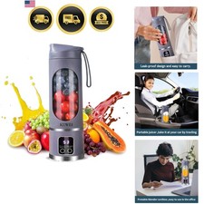 Portable blender,USB-C rechargeable,Personal compact travel juicer cup15OZ fo...