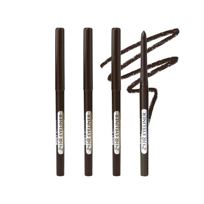 Ruby Kisses Pencil Eyeliner, Retractable Eyeliner, Waterproof,(4 Count,)