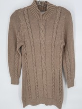 Abercrombie & Fitch Long Sleeve Sweater Dress Size Small Cable Knit Mock Neck