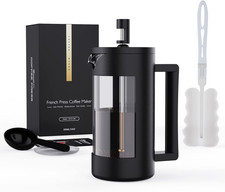 Cafetiere Coffee Press 2 Cups/350Ml, Glass French Press Coffee Maker - 3 Level 