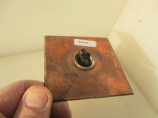 Vintage Brass Light Switch Plate Ceramic Deco Old Antique Toggle Art Deco Copper