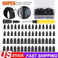 60X Tire Vacuum Repair Screw Rubber Nail Plug Car Tyre Puncture Repair Kit US