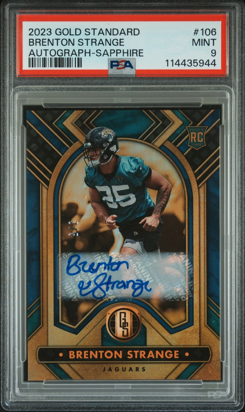 Brenton Strange Panini Gold Standard #106 Autograph-Sapphire