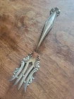 Antique TOWLE Sterling Silver CANTERBURY 6 1/4" Fancy Beef Fork Mono'd "E & L"