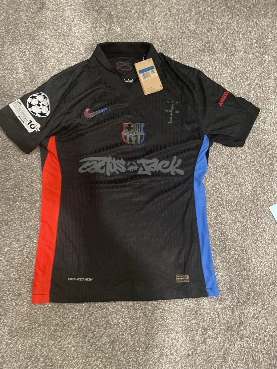 Lamine Yamal #10 Barcelona x Travis Scott Away Jersey Limited