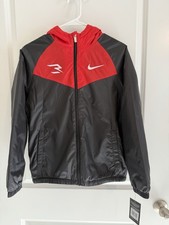 NIKE 3 Brand Youth - Large 12 13 Years Old Black Red Fleece Lined Jacket NEW