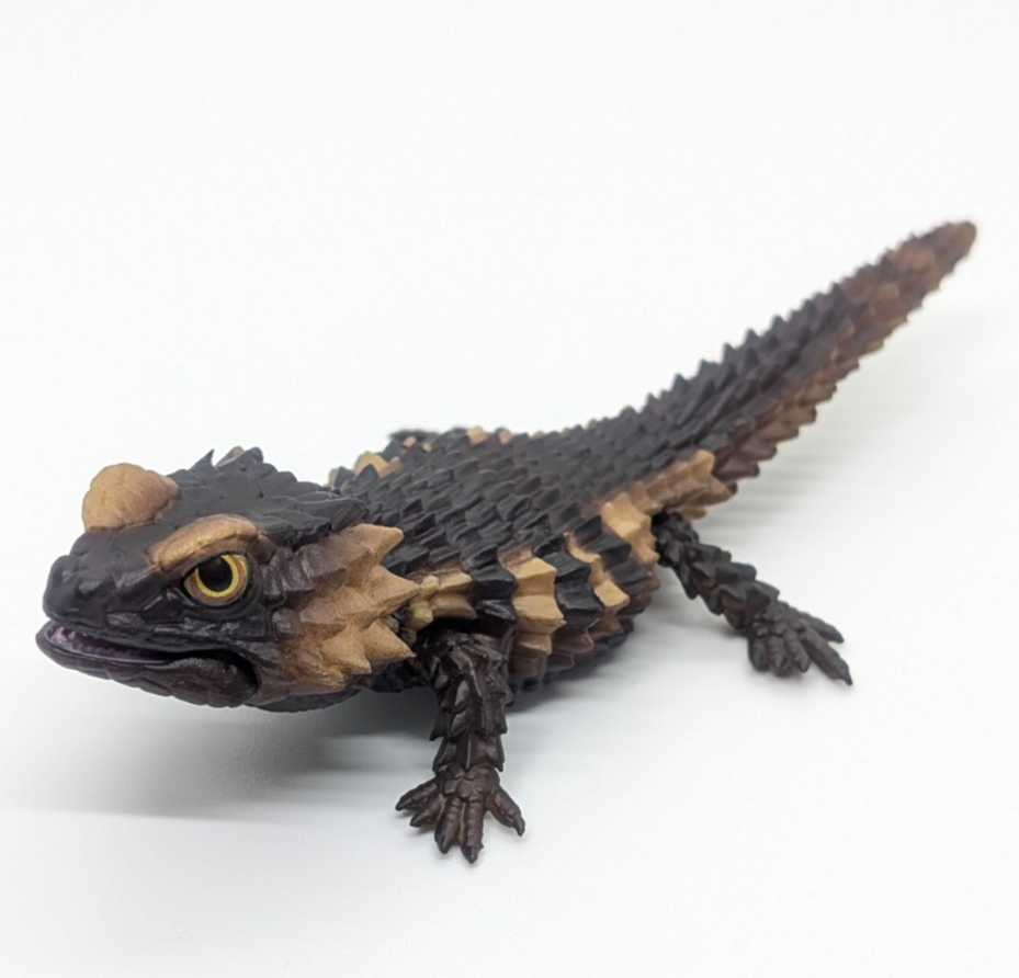 Bandai Gashapon Armadillo Lizard 4.7in Deformed Figure Miniature Japan Seller
