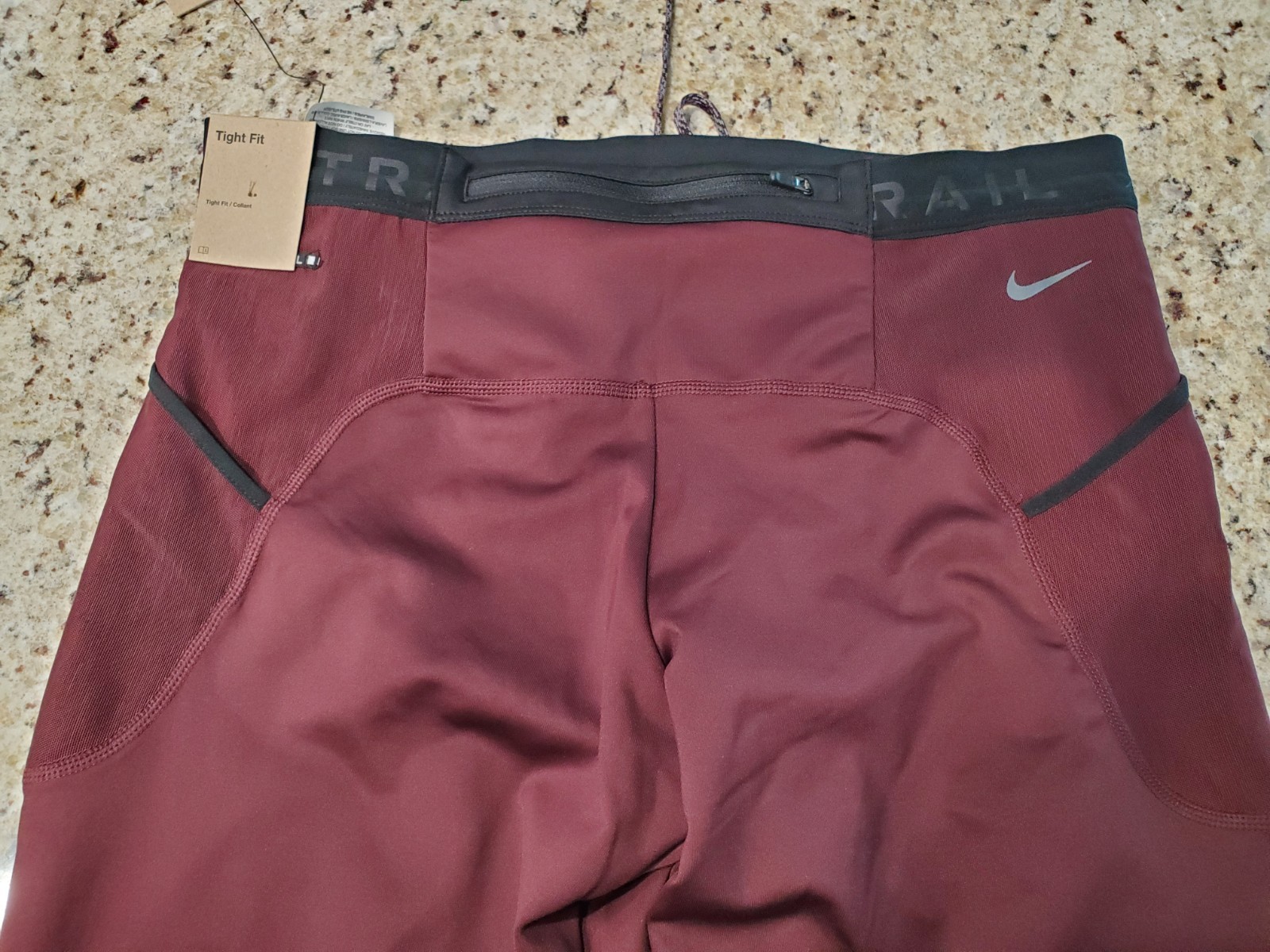 Nike Men's L Lunar Ray Bugundy Winterized Running Tights Pants FB8599-652 NWT