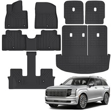 Floor Mats Compatible with Hyundai Palisade 2026 7 Seats Only Fuel ,All Weath...