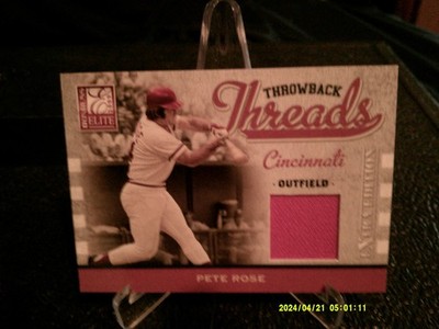 DONRUSS Elite Threads REDS PETE ROSE JERSEY  'HIT KING'