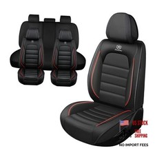 Car Seat Covers for Kia Soul 2010-2025 - Waterproof Soft Full Set - Black  Red