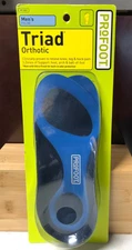 PROFOOT Triad Orthotic Insoles Men's ONE SIZE FITS ALL Relief for Knee/Leg/Back