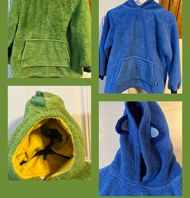 Huggle Pets Animal Hoodie Sweatshirt & Plush Puppy & Dinosaur Lot Of 2 Preowned