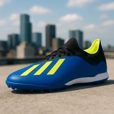 Adidas X Tango 18.3 Turf Soccer  Shoes Blue Yellow Mens Size 7 cleats