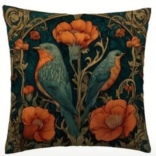 William Morris Inspired Art Noveau Wildlife Cushion Cover 45X45cm Soft Touch New
