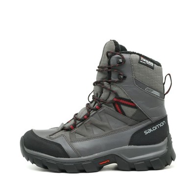 Salomon Damen 399671 Stiefel Grau Schwarz Rot Synthetik Wanderstiefel EU 37 1/3
