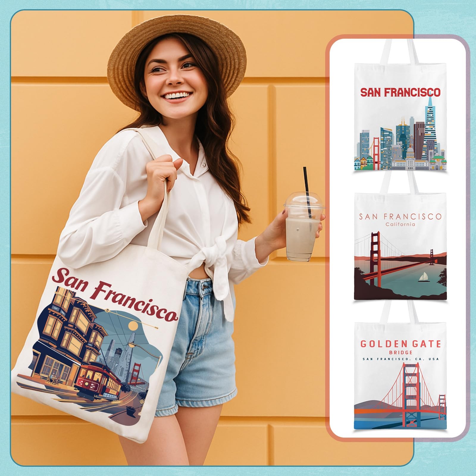 Paterr 12 Pcs Tote Bag (San Francisco) image 5