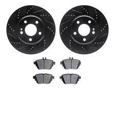 Dynamic Friction Company 8502-63063 Rotors Drilled And Slotted Black With 5000