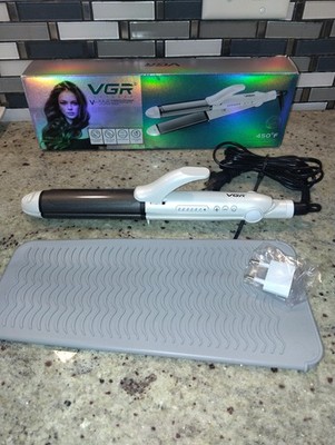 VGR Voyager V-558 Professional White 2-in-1 Hair Straightener & Curler
