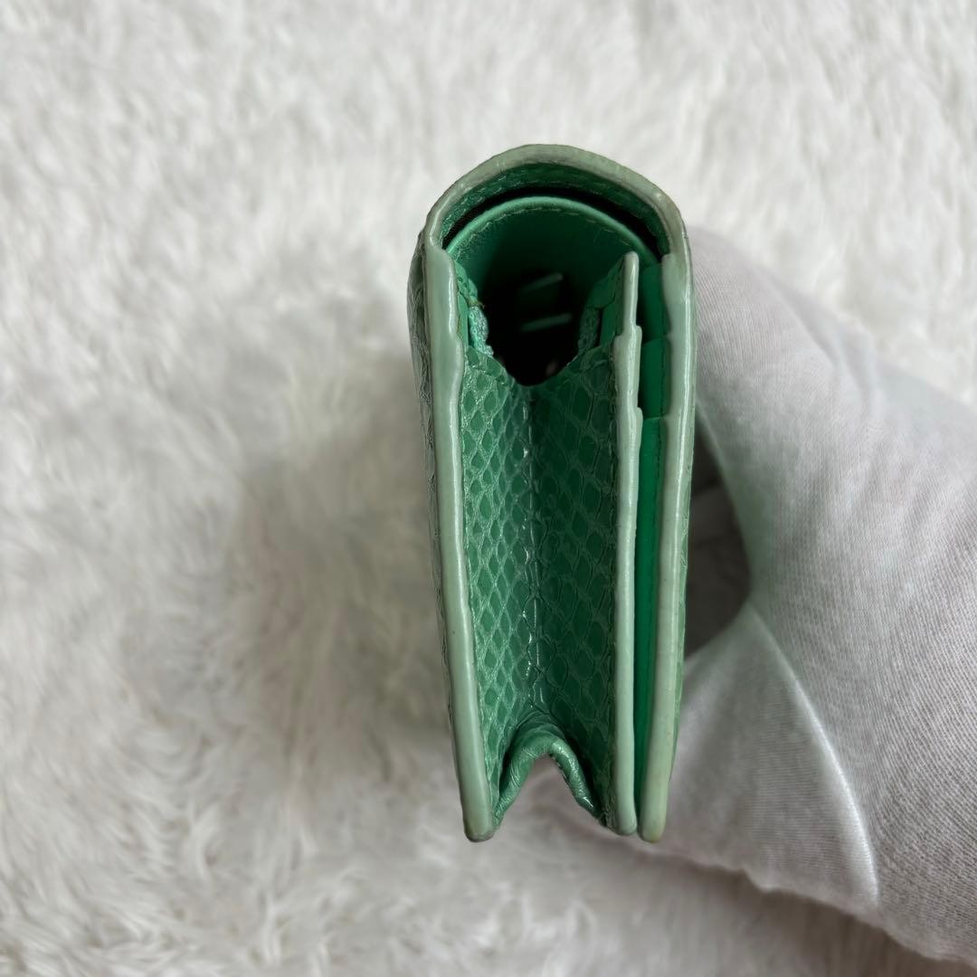 JIMMY CHOO Leather Python Embossed Bifold Wallet - image 8