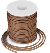 Leather String, Flat Suede Cord Faux Leather Cord Thin Leather Lace for Bracelet