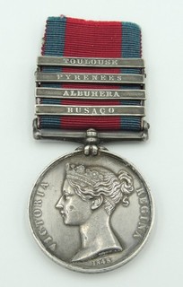 Victorian Military General Service Medal Toulouse Pyrenees Albuhera Busaco Clasp