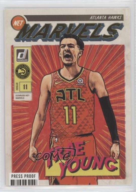 2019-20 Panini Donruss Net Marvels Press Proof Trae Young #16 0bt4