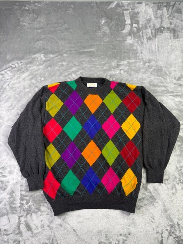 Benetton, United Colors Of Benetton Sweater 1980s-1990s Mens Size 52 Crew Neck Long Sleeve