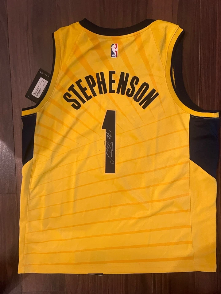 Camiseta deportiva firmada con autógrafo de Lance Stephenson Indiana Pacers nueva con etiquetas rara 52 Foto 3 de 4