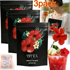 3PACK PiPi Tea Organic Hibiscus Tea Bags   Ca...