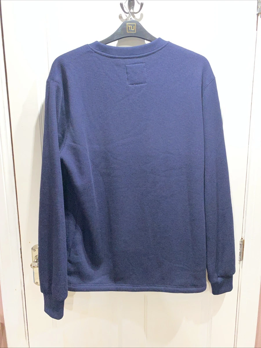 Sudadera Lee Cooper Originals Para Hombre Azul Sherpa Forrada de Vellón Talla L