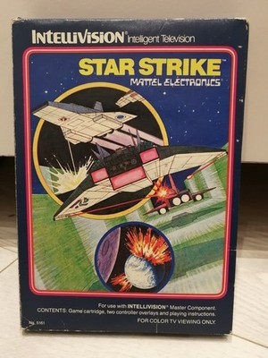 Star Strike Spiel - Mattel Intellivision - Originalverpackt mit Overlays