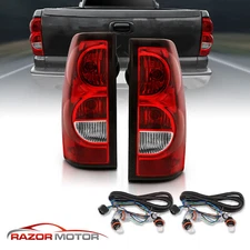 03-06 Fit Chevy Silverado Red Replacement Brake Tail Light Pair +Bulb/Wiring